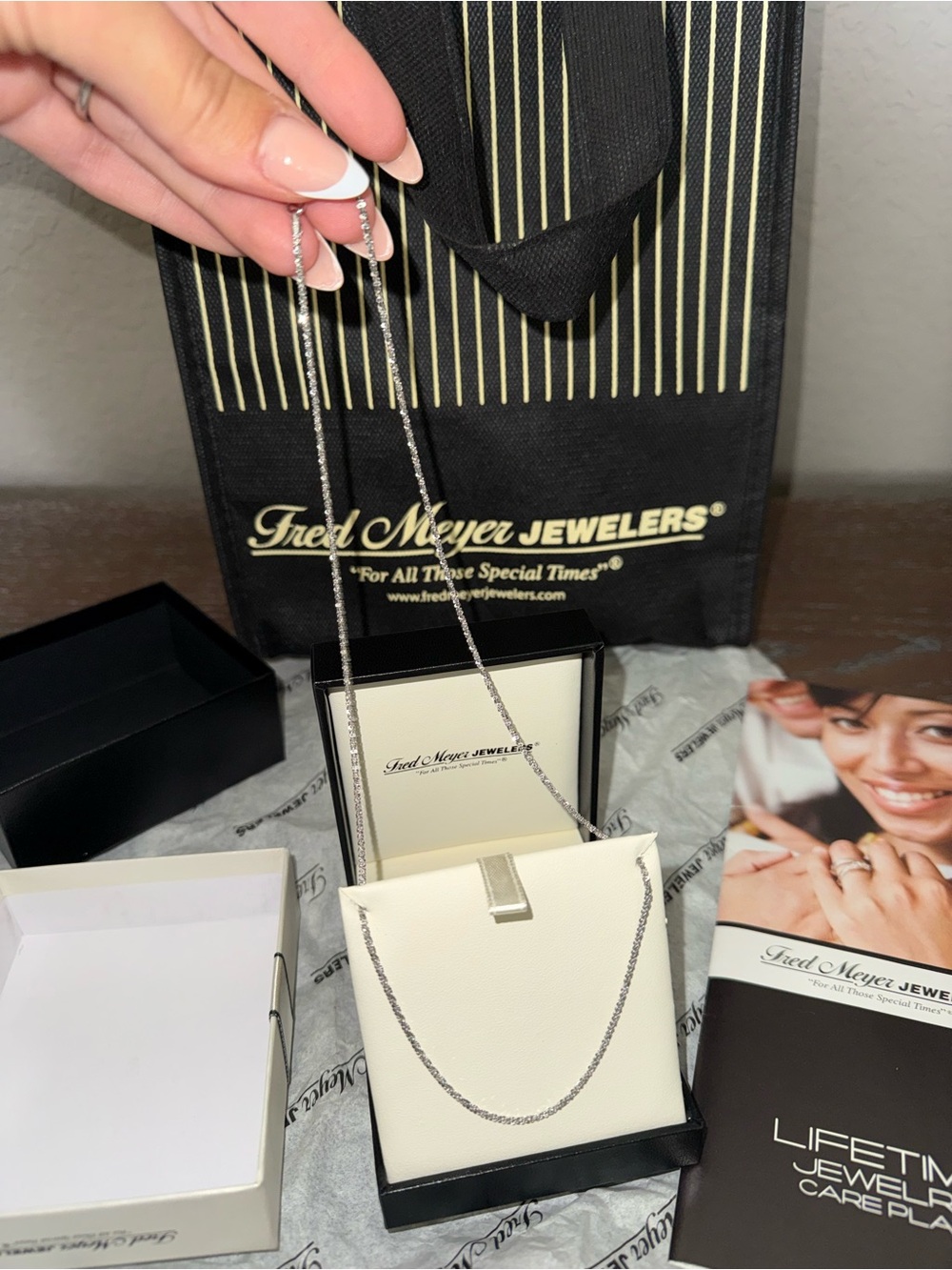 Fred Meyer Jewelers Silver Rope Chain Necklace